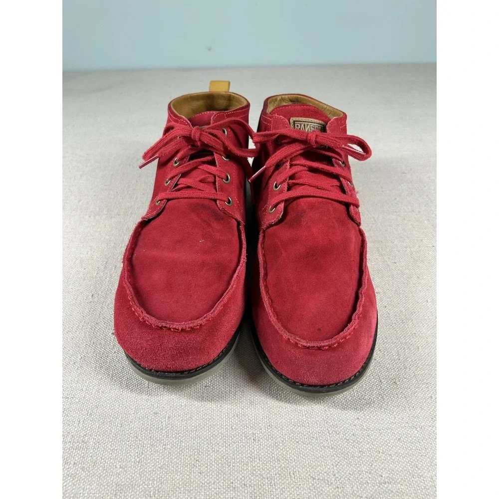 Adidas x Ransom Shoes Size 11 Mid Chukka Boots Red Suede Leather Never Ending